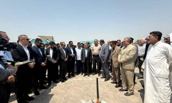 مدیرعامل شرکت فولادکسین خوزستان در مراسم کلنگ زنی مدرسه ۹ کلاسه شکاره یک: